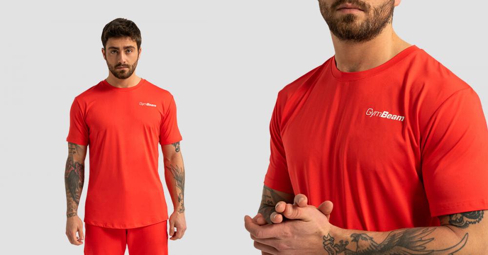 Men's Limitless Sports T-Shirt Hot Red - GymBeam