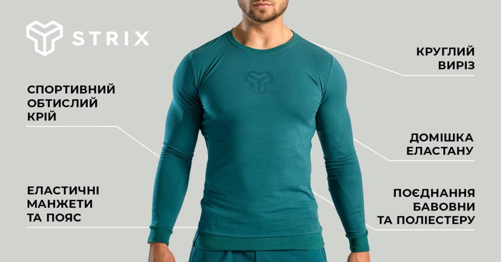 Tričko s dlhým rukávom Essential Deep Teal - STRIX