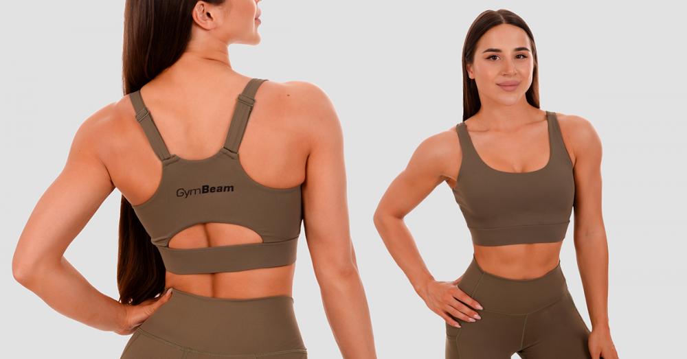 Cut-Out Sports Bra olive - GymBeam