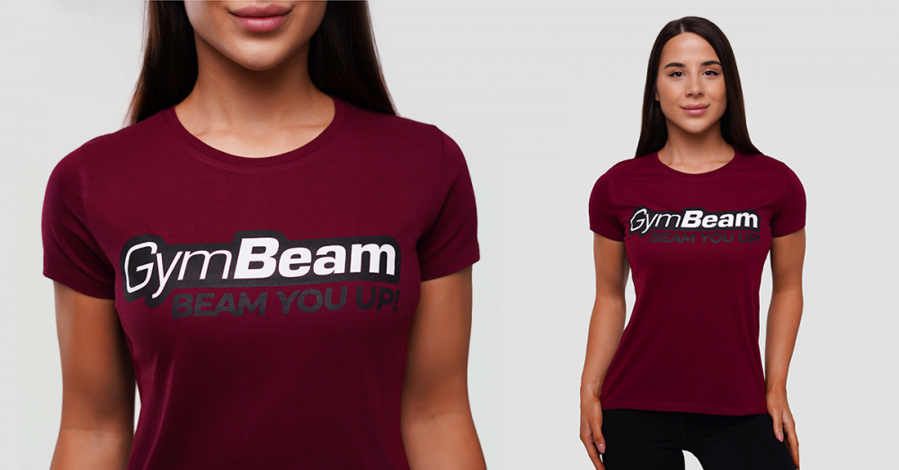 Dámske Tričko Beam Burgundy - GymBeam