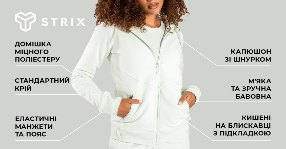 Women‘s Nova Zip Up Hoodie Moon Grey - STRIX