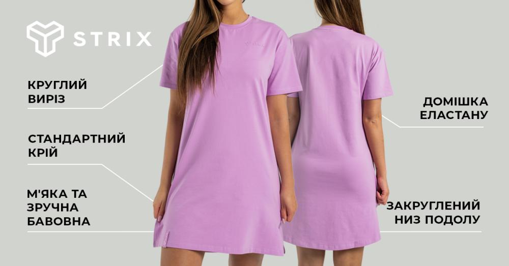 Women’s ALPHA T-Shirt Dress Amethyst - STRIX