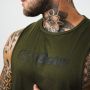 Майка Cut Off Military Green - GymBeam