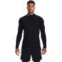 Мужская футболка ColdGear Armour Fitted Mock Black - Under Armour