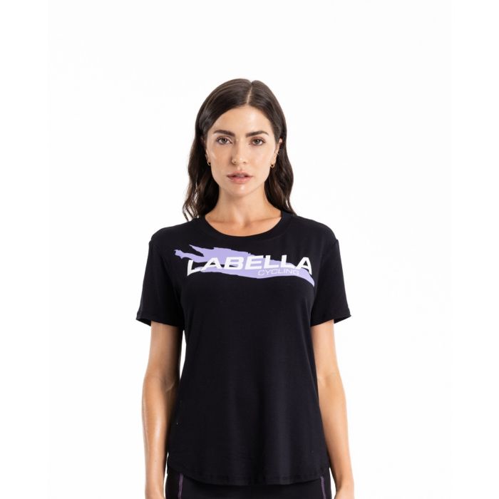 Women‘s Cycling T-shirt Dopamina Black - LABELLAMAFIA