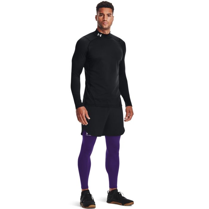 Мужская футболка ColdGear Armour Fitted Mock Black - Under Armour