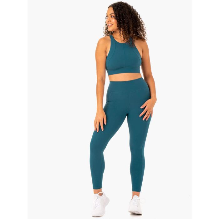 Жіночі легінси Reset High Waisted Pocket Teal - Ryderwear