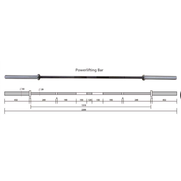 Олімпійський гриф LIFTER 20 кг - GymBeam