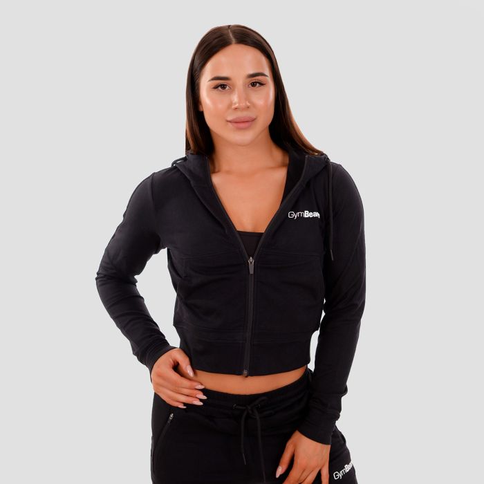 Толстовка жіноча Zip-up TRN Black - GymBeam