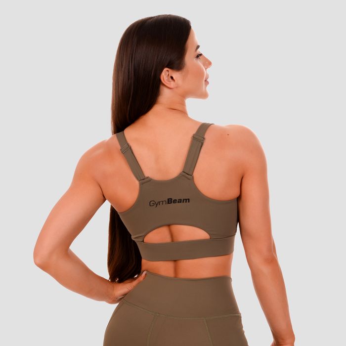 Cut-Out Sports Bra Olive - GymBeam