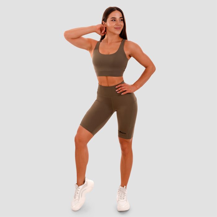 Cut-Out Sports Bra Olive - GymBeam