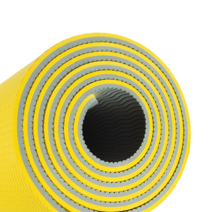 Килимок для йоги Dual Yoga Mat Grey/Yellow - GymBeam