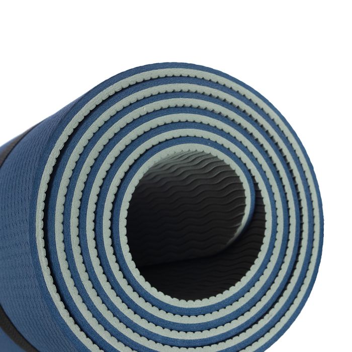 Килимок для йоги Dual Yoga Mat Grey/Blue - GymBeam