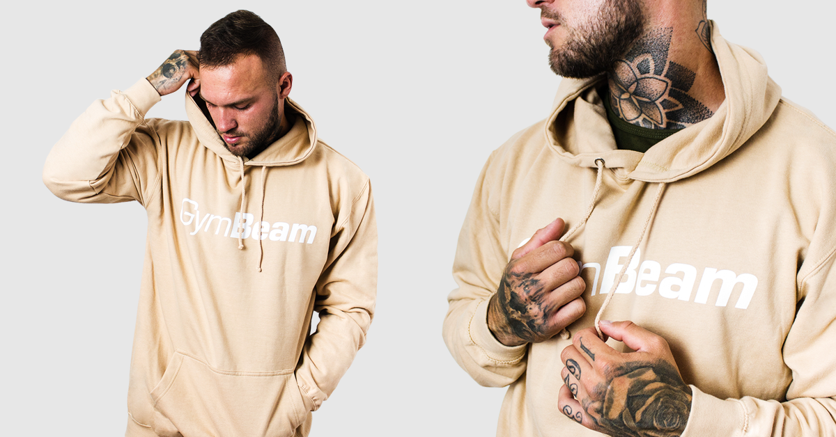 Толстовка PRO Hoodie Sand - GymBeam